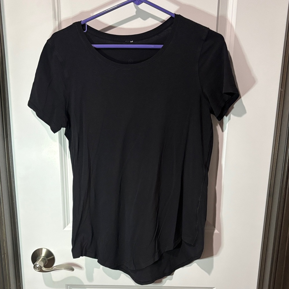lululemon athletica Black Short Sleeve Scoop Neck Top